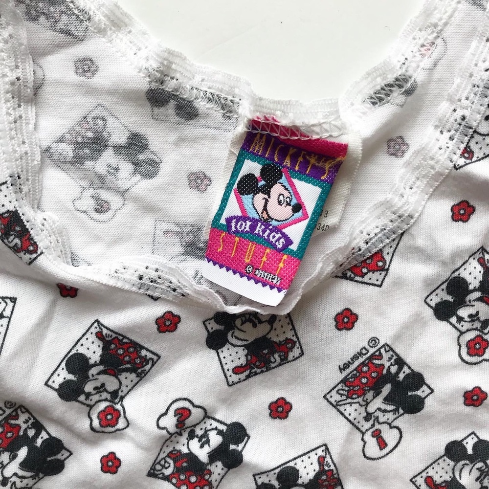 Vintage Disney Mickey Mouse crop tank top 10Y - Picture 4 of 6